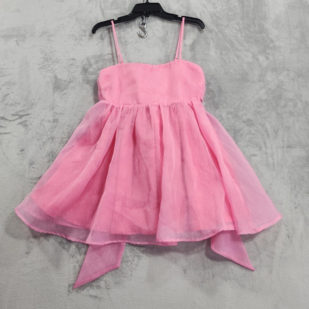 Windsor Dress Womens M Pink Babe Of The Hour Sleeveless Bow Back Babydoll Party